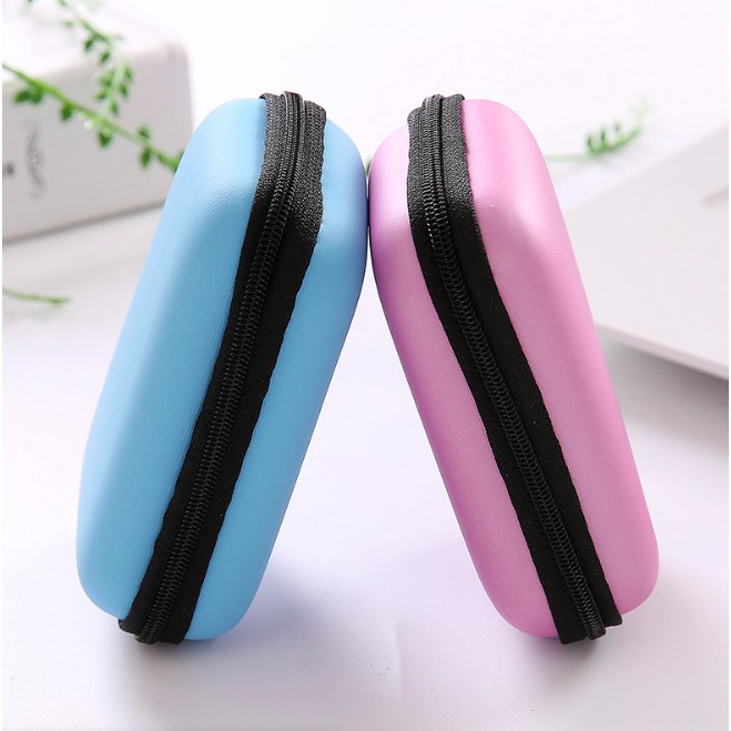 Hộp đựng tai nghe trơn hình vuông chữ nhật để sạc, cáp phụ kiện cao cấp