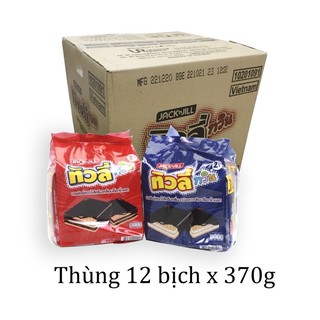 Thùng 12 Bịch Bánh Xốp Tivoni Sữa & Socola 320gr