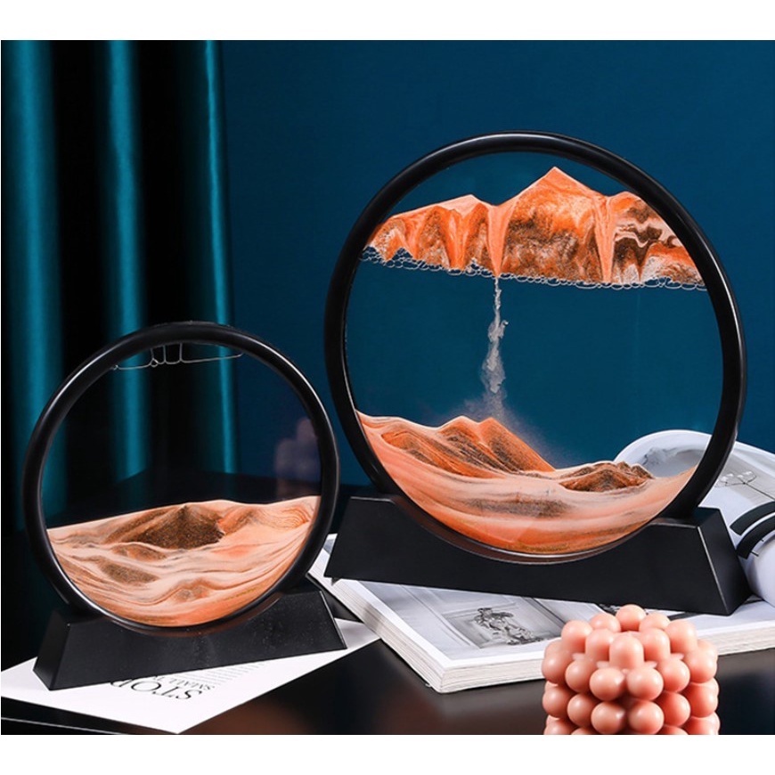 Tranh cát chuyển động 3D nghệ thuật magic hình chữ nhật, tròn làm quà tặng phong thủy