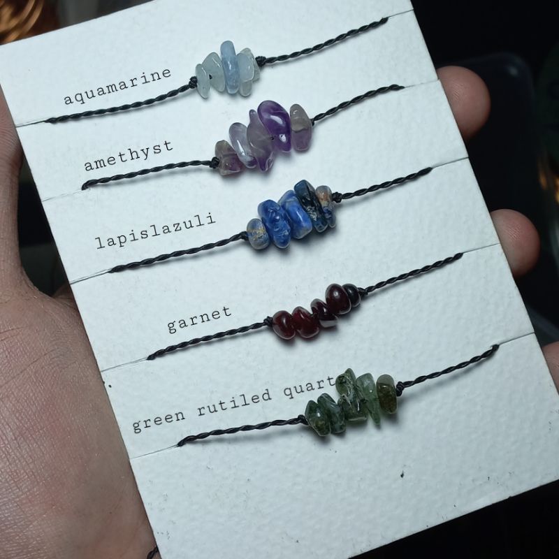 vòng tay đá vụn - basic chip stone bracelet