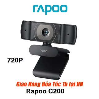 Webcam học trực tuyến rapoo c200 720p - hàng chính hãng