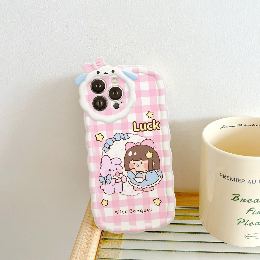 Ốp lưng iphone nơ lượn sóng Happy Alice 6/6plus/6s/6splus/7/7plus/8/8plus/x/xs/11/12/13/14/pro/max/promax/plus/shin/case