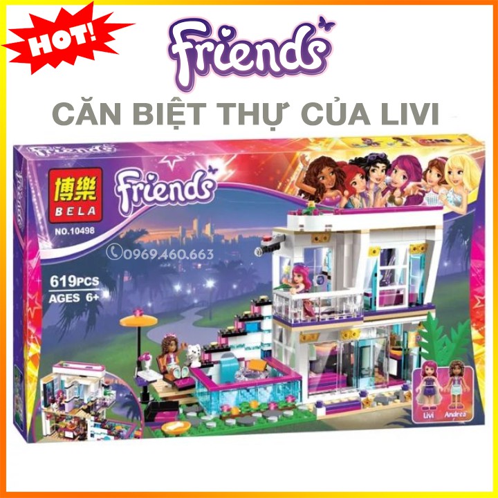 Lego Friends Lắp Ráp Lego Cho Bé Gái. Xếp Hình biệt thự của ngôi sao nhạc pop Livi