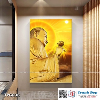Tranh canvas trang trí phật giáo - tượng kim thân đức phật - tpg036