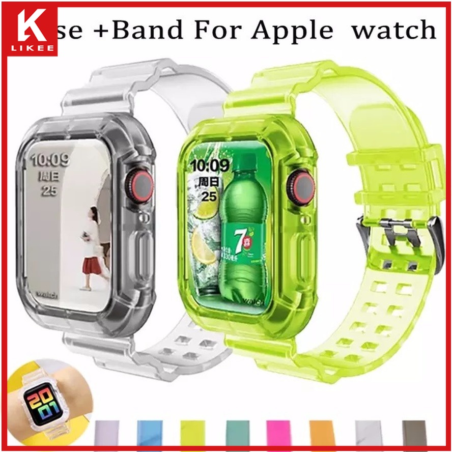 Ốp Bảo Vệ Đồng Hồ Thông Minh 2 Trong 1 2 Trong 1 Cho iWatch 45mm 44mm 42mm 41mm 40mm 38mm