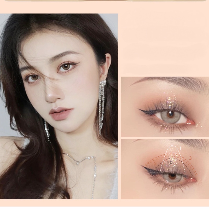 Bảng Phấn Mắt Hllr Ánh Ngọc Trai Nhung Mịn Trang Điểm Tạo Khối