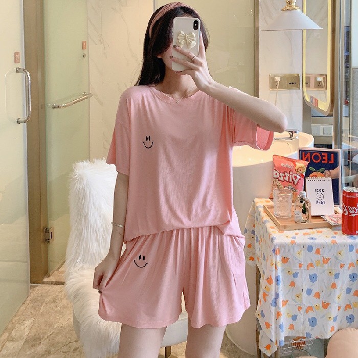 Bộ ngủ nữ mặc nhà quần đùi áo cộc tay cute dễ thương - 𝐁𝐋𝟓𝟓