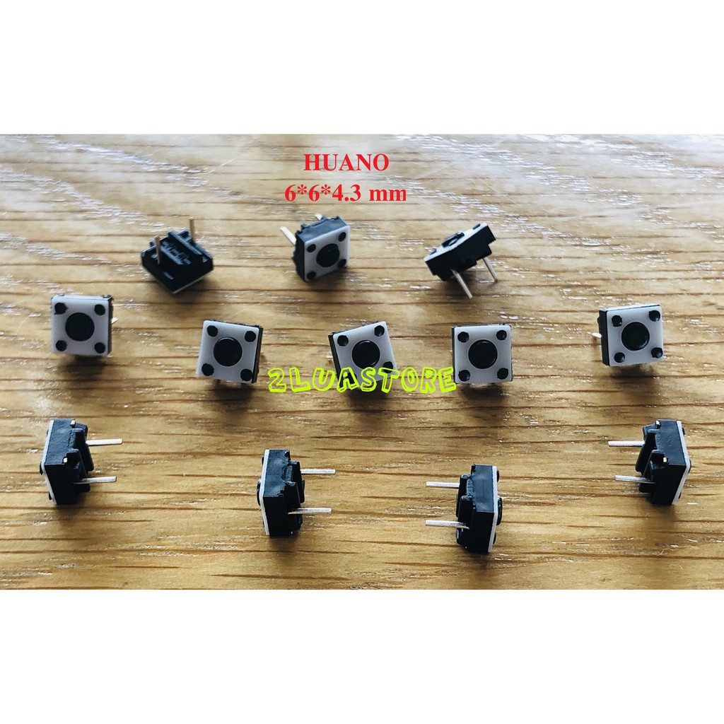 Click Huano 2 chân 6*6*3.4 mm và 6*6*4.3 mm