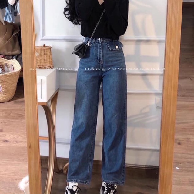 Quần jeans nắp túi