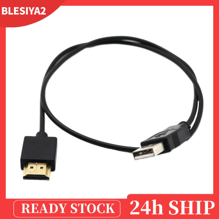 [BLESIYA2]19   1.4 Male to USB 2.0 Plug Adapter Connector Charger Converter Cable