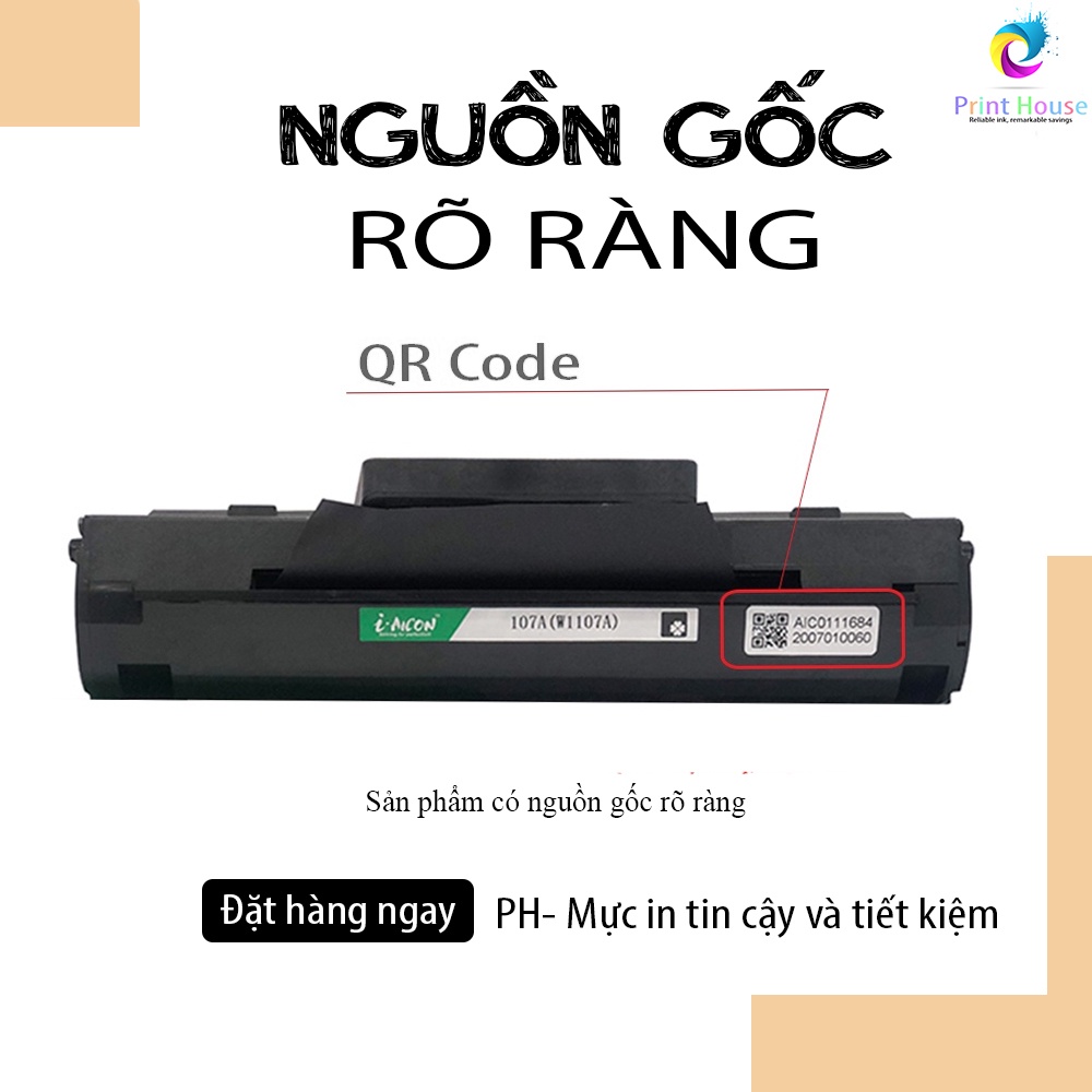 Hộp mực Cartridge W1107A  dùng cho máy in HP LaserJet  dung lượng 1000 bản in độ phủ 5%