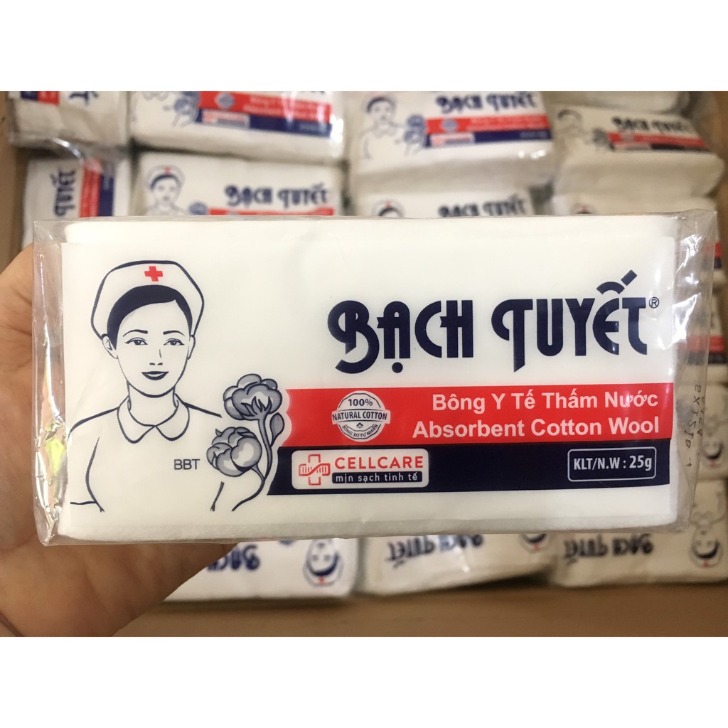 Bông gòn y tế 25gr sơ cứu vết thương Bông Bạch Tuyết