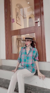 Áo sơ mi kẻ ZR⚡️2 màu