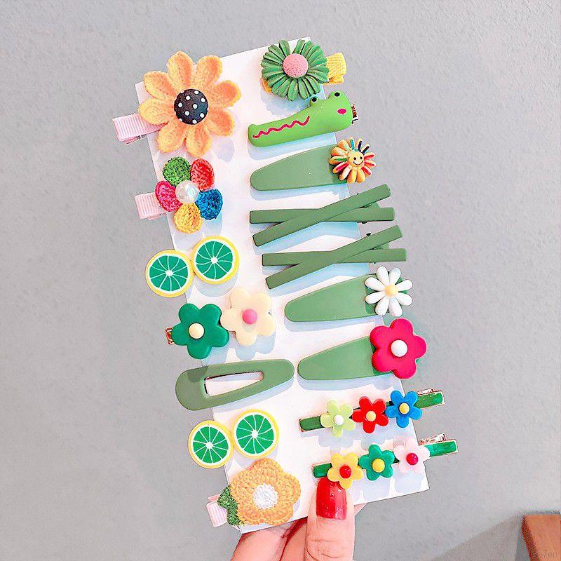 Se7en Girl Cartoon Hair Decoration Flower Bangs Pieces Set For Over 1Y