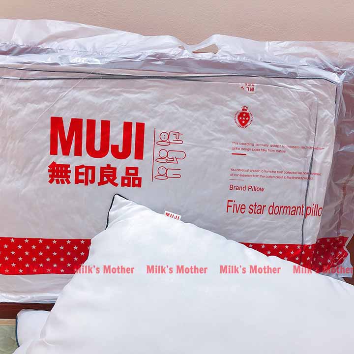 Ruột gối Muji [FREESHIP] Một đôi ruột gối bông Muji Nhật Bản cao cấp chất liệu COTTON mang lại cảm giác mềm mại êm ái