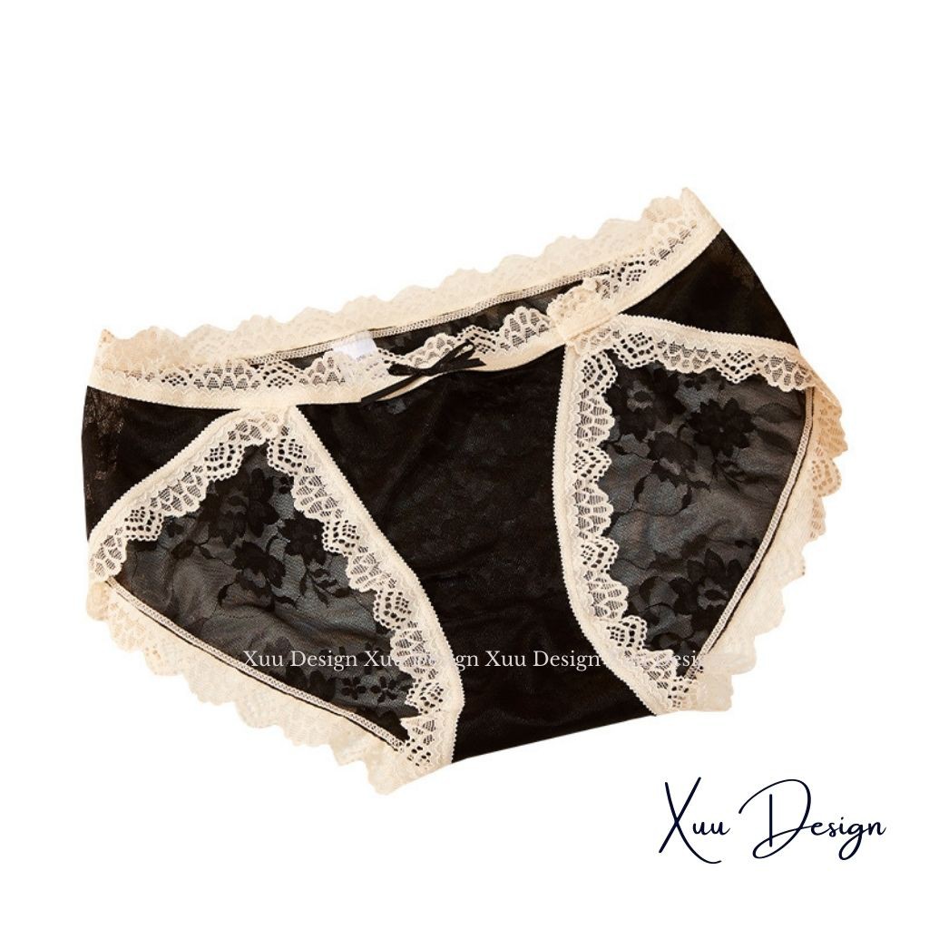 Quần lót sexy ren gấm cao cấp thêu hoa chìm gợi cảm - Wexuu Design QC49