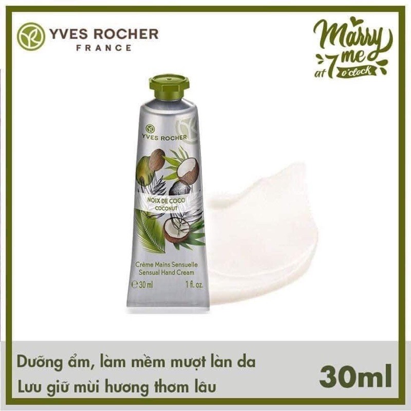 KEM DƯỠNG DA TAY HƯƠNG DỪA YVES ROCHER 30ML