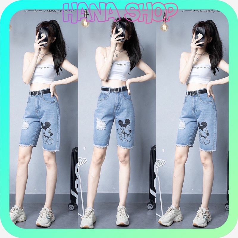 Quần jean ngố mickey Style ulzzang, mạc tami ( kèm video )