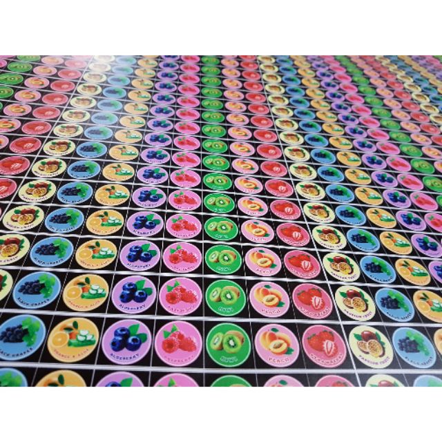 50 Tem Hương Trái Cây Dán Nắp Chai (Cắt Sẵn)