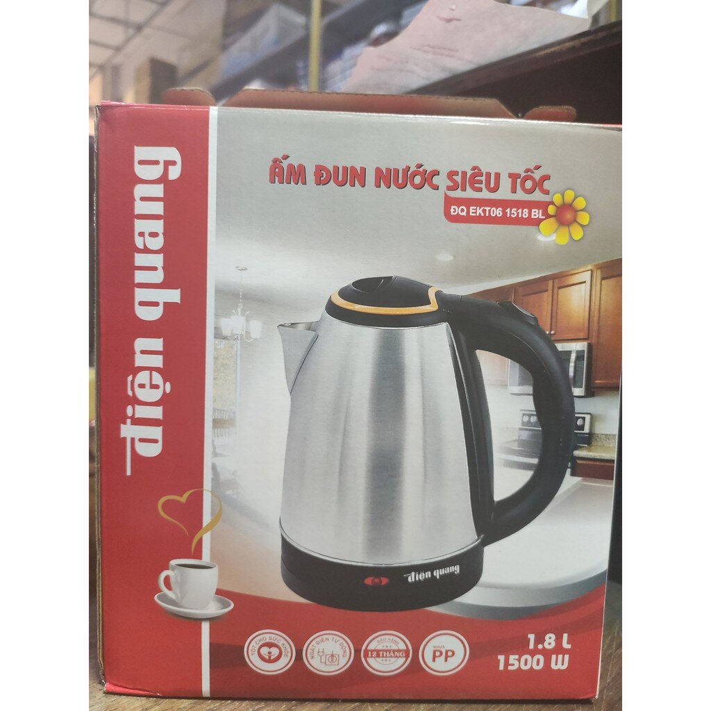 Ấm đun nước siêu tốc Điện Quang ĐQ EKT06 1518 BL