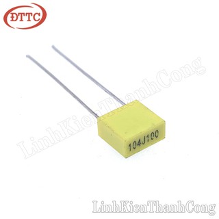 Bộ 2 Chiếc Tụ 0.1uF 104J 100V Màu Vàng 5mm