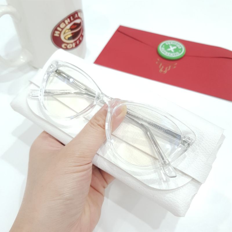 Gọng kính cận nữ nhựa bọc kim loại, mắt mèo , nhiều màu - CATEY Y8013