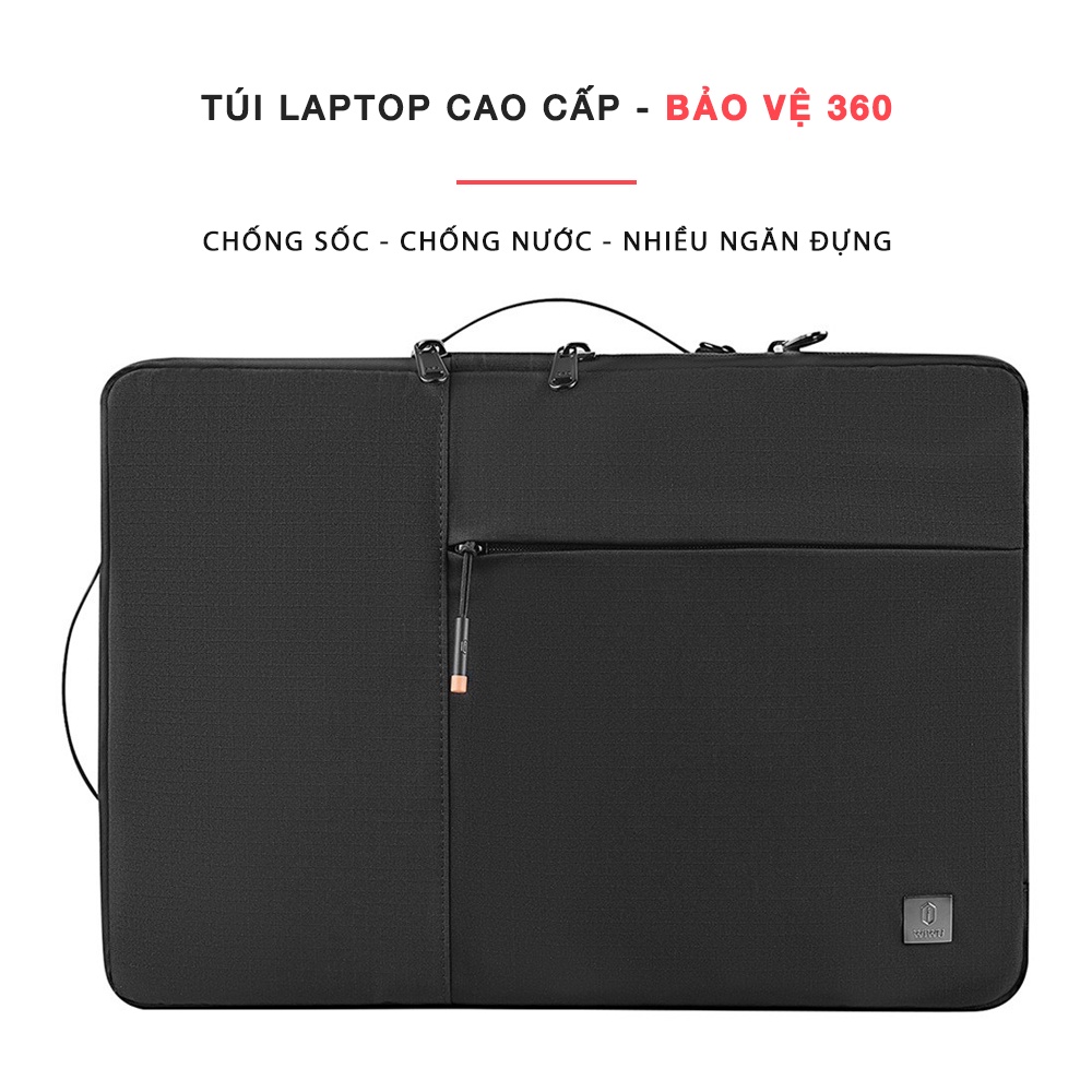 Túi chống sốc, Túi xách Laptop, Macbook 13/14/15/15.6/16inch - Bảo vệ 360 độ - Wiwu Alpha Double Layer Sleeve