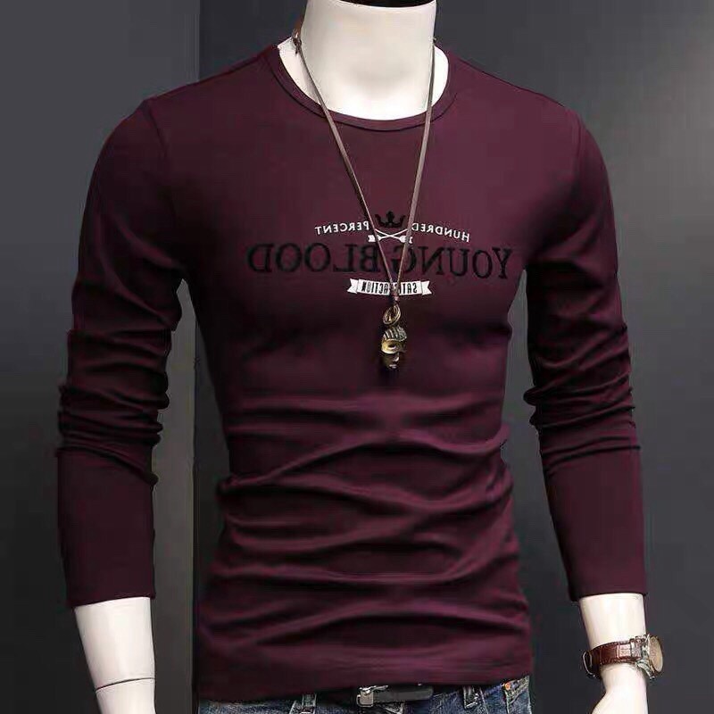 [HÀNG CHẤT]  Áo thun nam tay dài cổ tròn áo thun nam dài tay nhiều màu thu đông YOUNG BLOOD | BigBuy360 - bigbuy360.vn