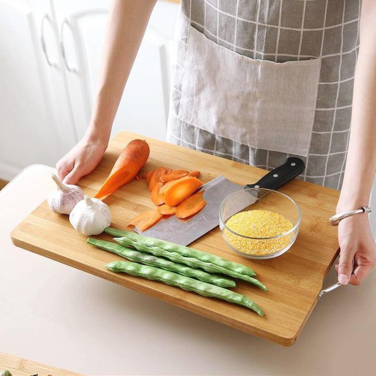 Thớt tre hình chữ nhật 26 x 36 x 1,7cm cao cấp - HV Store 455