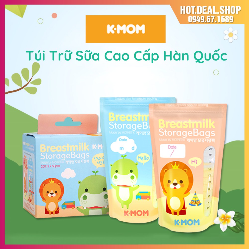 Túi trữ sữa K-mom Hàn Quốc - Túi đựng sữa mẹ Kmom Hàn Quốc cao cấp