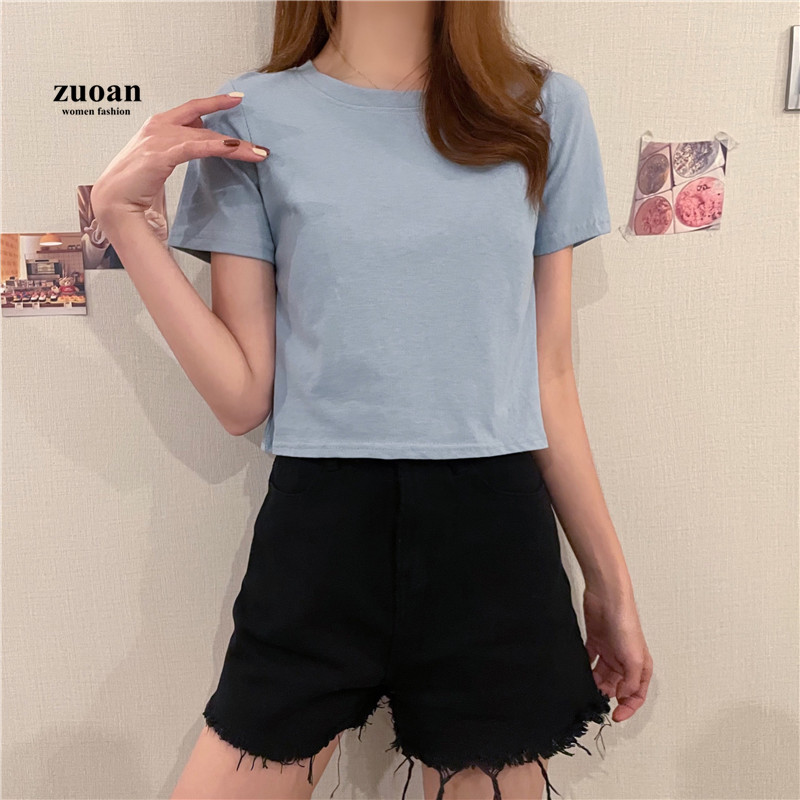 Áo thun SUXI tay ngắn nhiều màu thời trang cho nữ