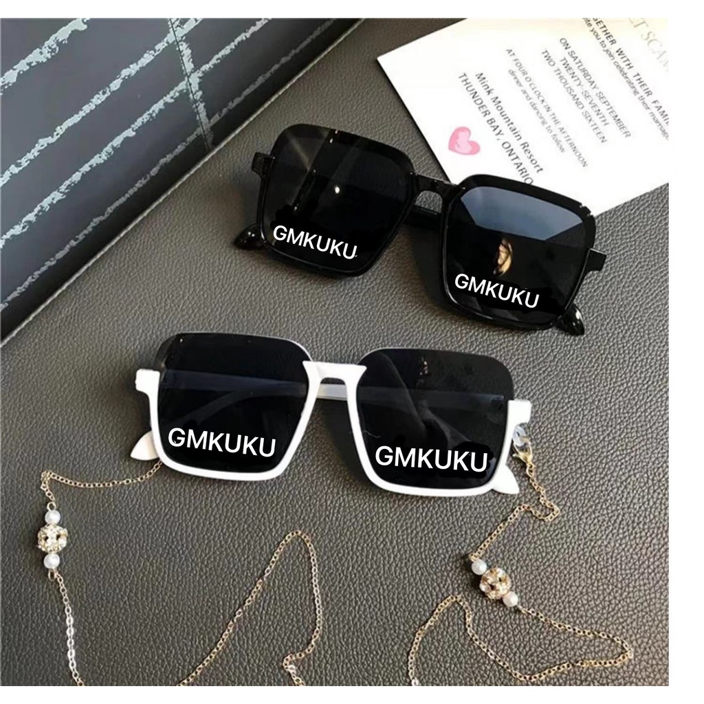 Kính Mát Nửa Gọng Chống Tia Cực Tím In Chữ Cá Tính Cho Bé