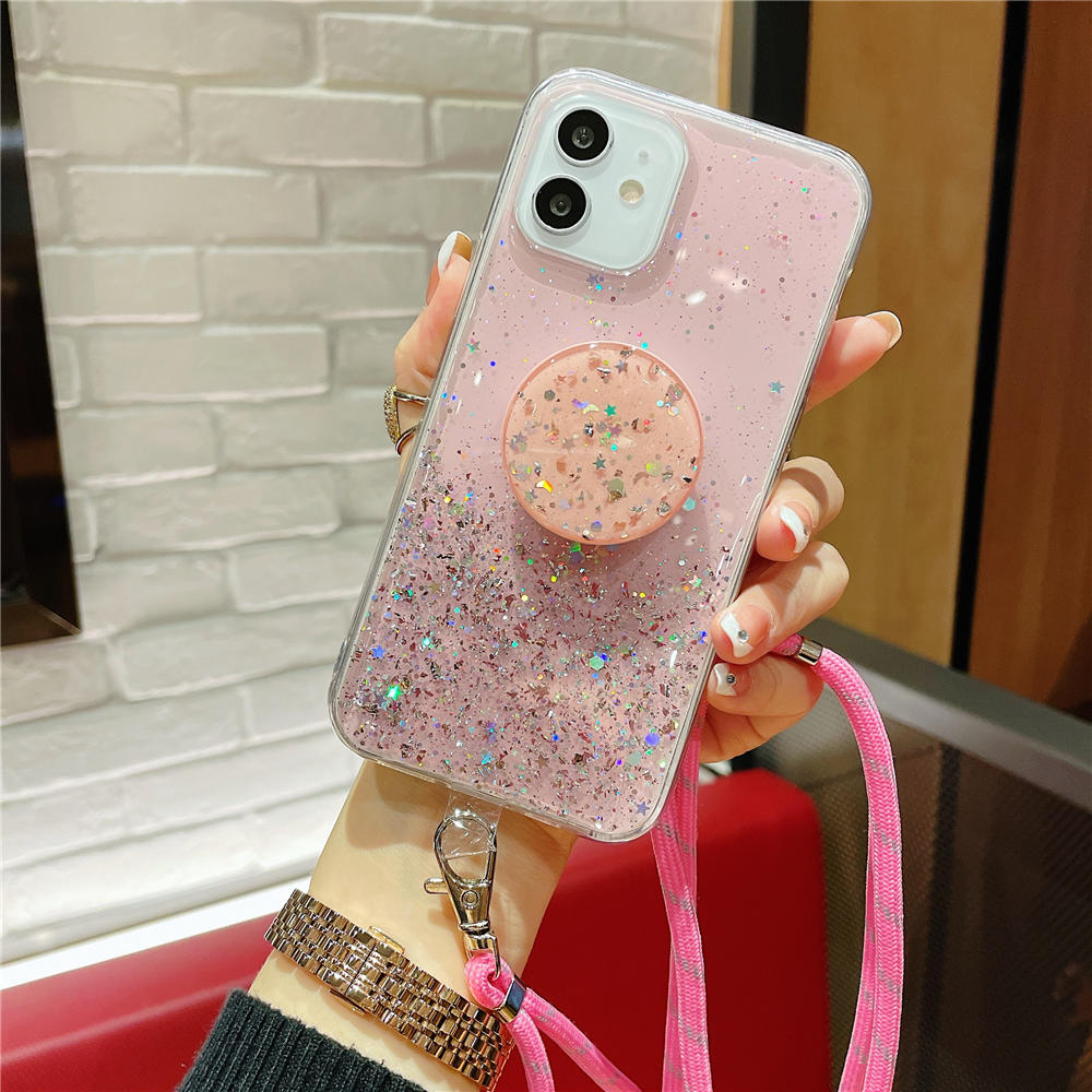 POP SOCKET Ốp Lưng Điện Thoại Thời Trang + Giá Đỡ + Dây Đeo Dành Cho Oppo A15 A73 A93 A33 A53 A52 A92 2020 Reno 2f Pro 4g