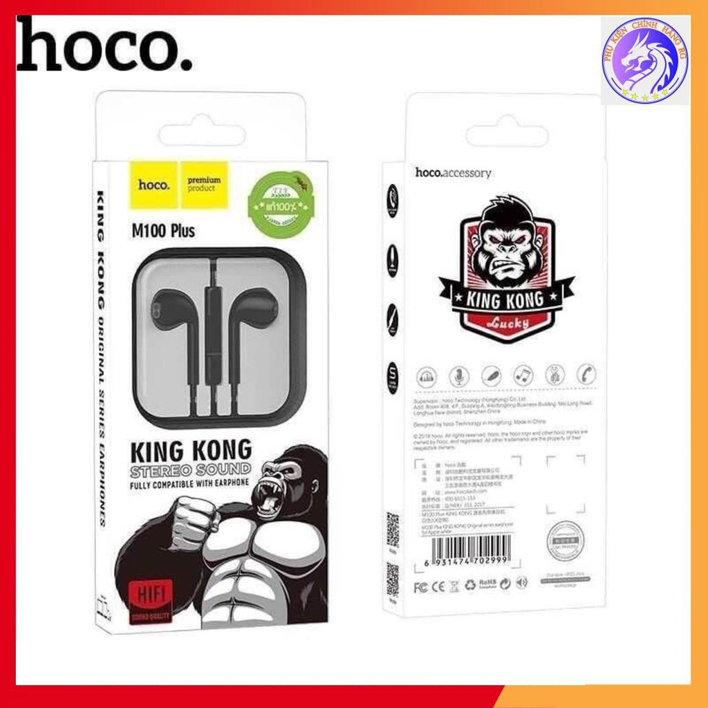 Tai Nghe Nhét Tai Hoco M100 Plus King Kong Chính Hãng - Bảo hành 3 tháng 1 đổi 1 | Tai Nghe IPhone