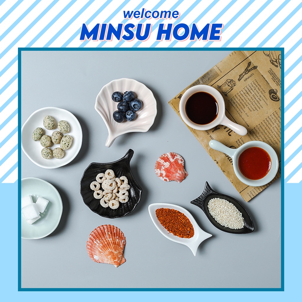 Bát ăn dặm, chén đựng gia vị nước chấm MINSU chén derco bằng sứ cao cấp Nhật Bản