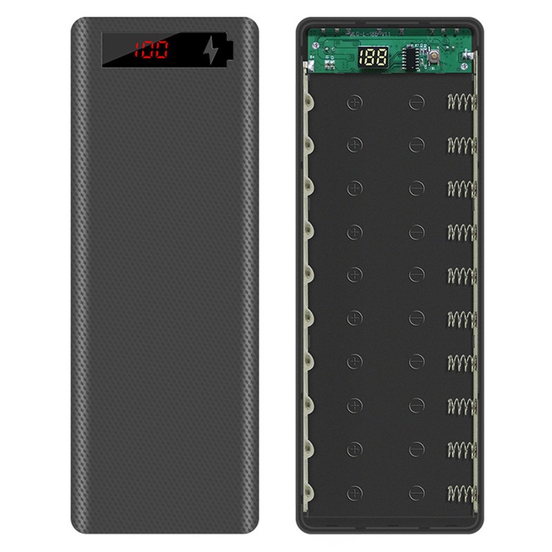 Hộp Pin Dự Phòng Tự Lắp Ráp Zax L10 Lcd 10x18650