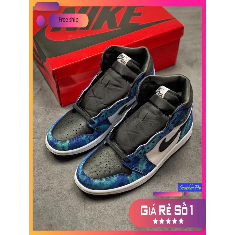 (FULL BOX + QUÀ TẶNG) Giày thể thao AIR Jordan 1 Retro High Tie Dye (W) cổ cao siêu đẹp, cá tính dành cho nam và nữ
