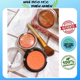 Má hồng Kiss Beauty Rose Bông siêu mịn bền màu (kèm cọ tán)