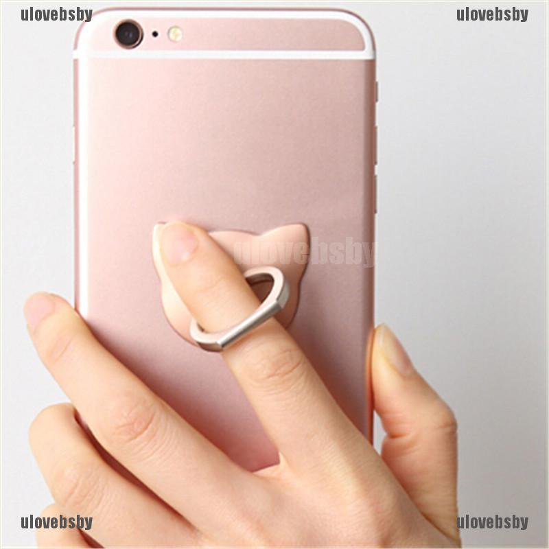 【ulovebsby】Cat Holder Animal 360° Ring Stand Finger Bracket For Smart Phone M