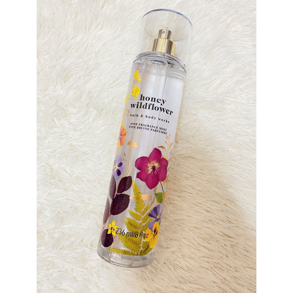 Xịt thơm  Bath &amp; Body Works mùi Honey Wildflower 50ml/100ml - 236ml Full Seal  -𝒑𝒆𝒓𝒇𝒖𝒎𝒆𝒕𝒆𝒔𝒕𝒆𝒓.𝒔𝒈