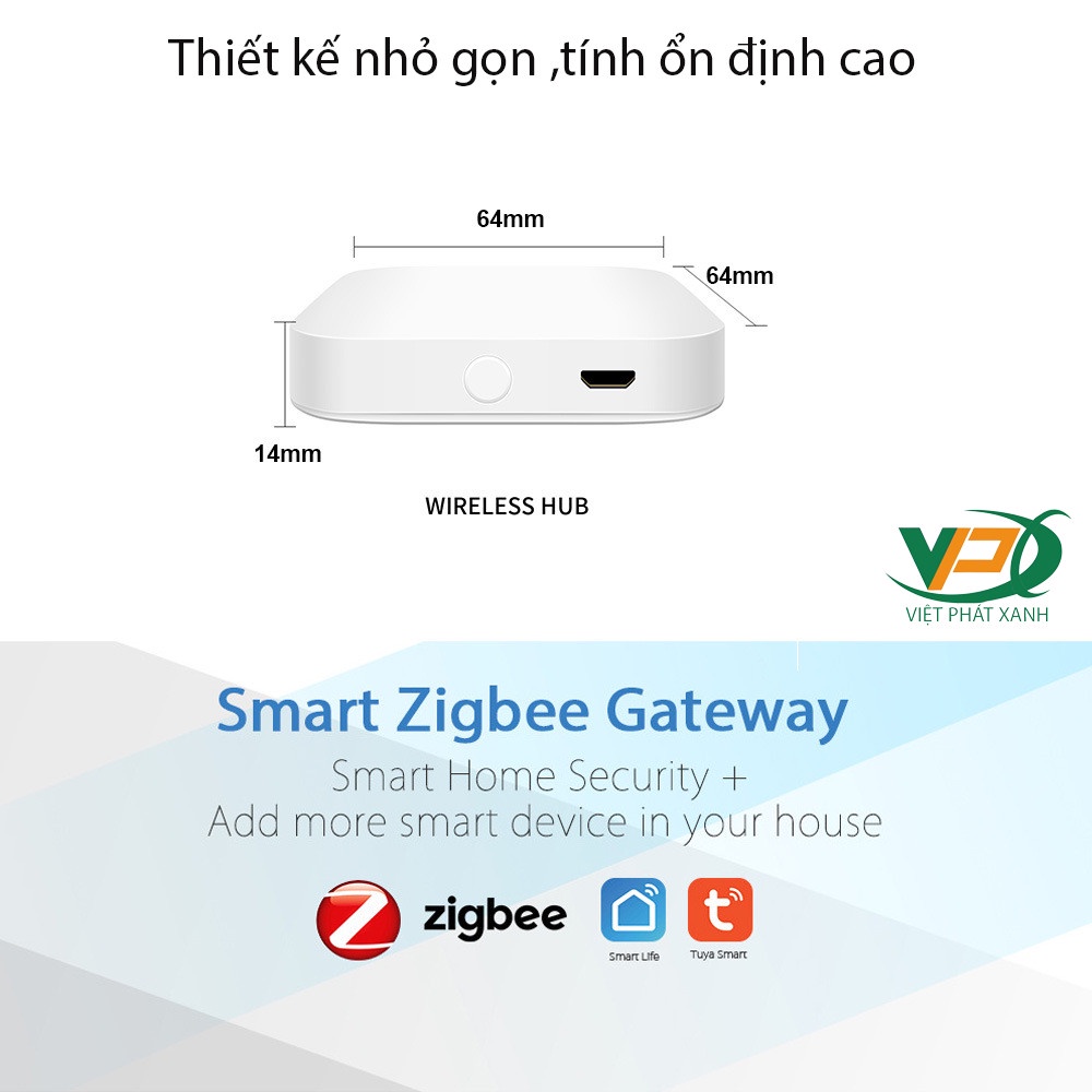 Bộ trung tâm Zigbee Tuya cho nhà thông minh hub zigbee lan /zigbee wifi