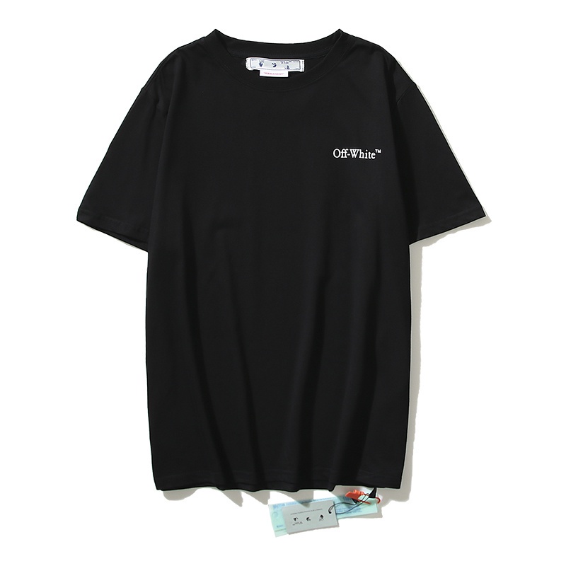 Áo Thun Cotton Tay Ngắn Dáng Rộng In Logo Off-white Thời Trang Cho Cặp Đôi Plus Size S-XL