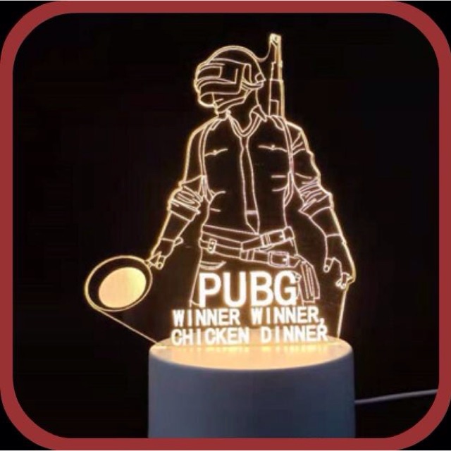 Đèn trang trí phòng ngủ độc đáo 3D hình Pubg cá tính - Quà tặng ý nghĩa các dịp lễ
