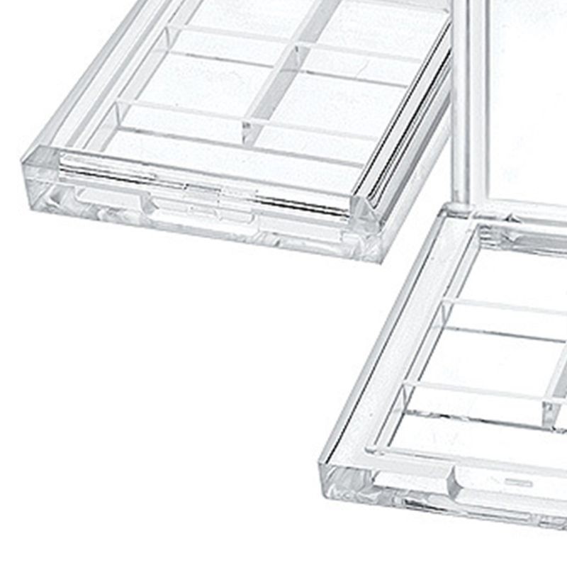 [Hàng mới về] Hộp đựng son môi 4 ô bằng nhựa trong suốt hình chữ nhật đa dụng