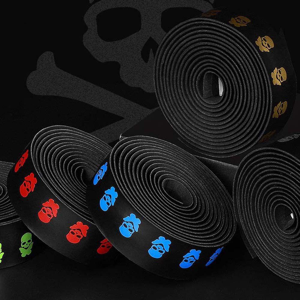 LANFY 1 Cặp Băng Quấn Tay Lái Xe Đạp Bằng EVA + PU Chống Trượt Kèm 2 Nút Chặn