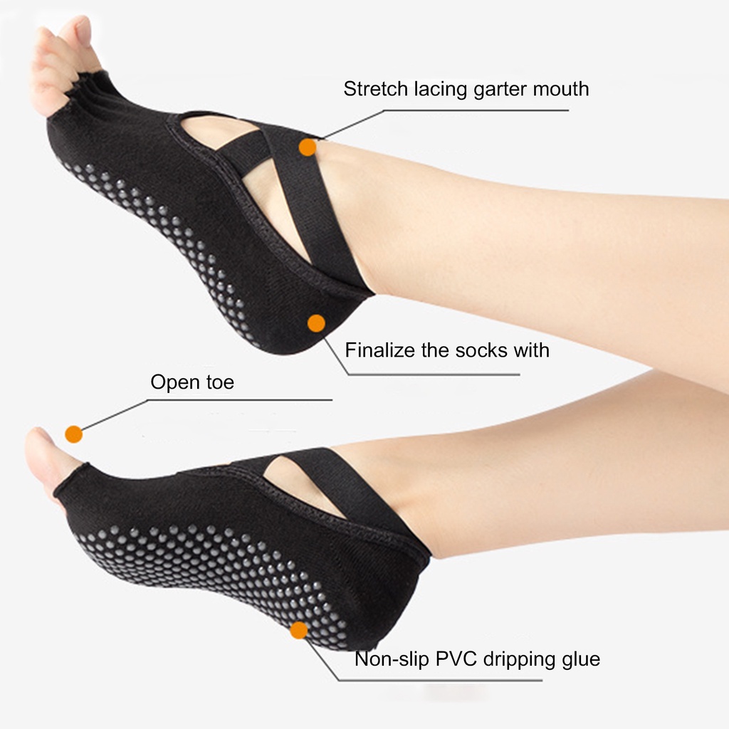Tất Hở Ngón Tập Múa Ba Lê Thoáng Khí Chống Trượt Cho Nữ
