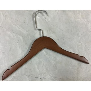 Móc Áo Trẻ Em Gỗ Nâu 50 Chiếc Đầu Gỗ Tròn MÓC INOX