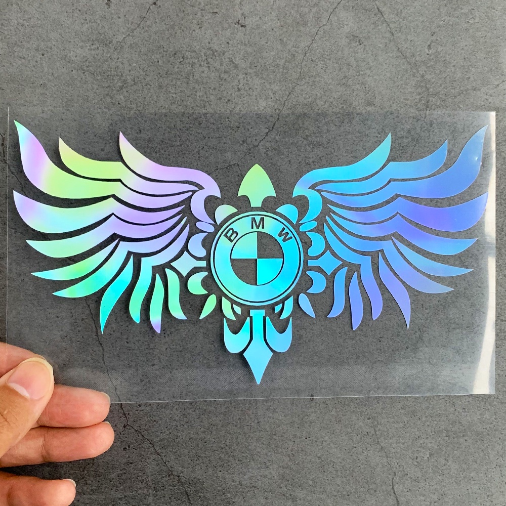 Cánh Sticker Biểu tượng BMW Laser Decal Phụ kiện xe máy Dán xe