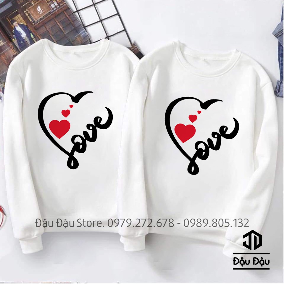 {GIÁ SỈ } ÁO NỈ ĐÔI DÀI TAY NAM NỮ THỜI TRANG, ÁO CẶP THIẾT KẾ