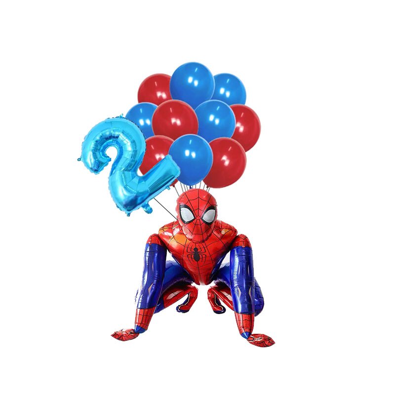 Bộ 12 Bong Bóng Hình Người Nhện 32 Inch Trang Trí Tiệc Sinh Nhật